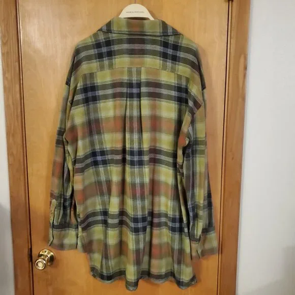 Free People Izzie Cargo Shirt Womens XL Olive Combo Oversized - Picture 3 of 5